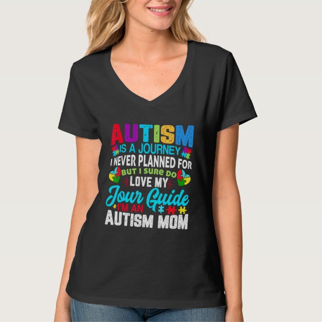 Camiseta Autismo É Uma Jornada Autismo Autismo Autismo Mãe  (Frente)