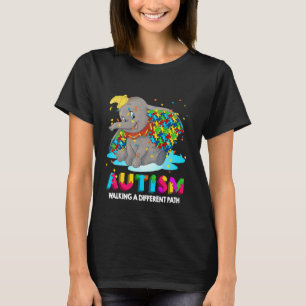 Camiseta Autismo Elefante Dumbo Autismo Andando Um P Difere