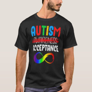 Camiseta Autismo Em Abril Use Vermelho Em vez de Aceitação