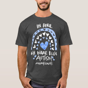 Camiseta Autismo Em Abril Vestimos Montes De Consciência Do