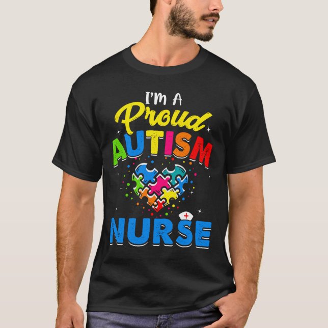 Camiseta Autismo Enfermeiro Autismo Aceita Apoio ao Amor (Frente)