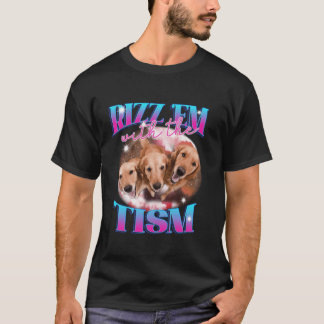 Camiseta Autismo Engraçado Rizz Em Com O Cachorro Do Tismo 