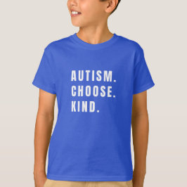 Camiseta autismo escolhe crianças modernas