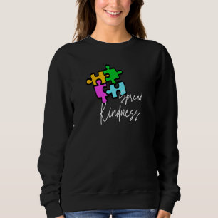 Camiseta Autismo Espalhar Bondade Neurodiversidade Arco-Íri
