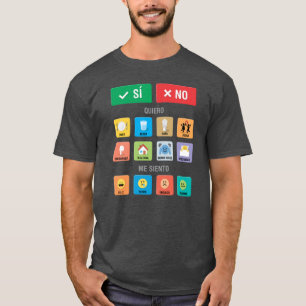 Camiseta Autismo espanhol AAC PECS Apontando Comunicação 01