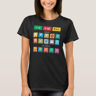 Camiseta Autismo espanhol AAC PECS Apontando Comunicação 02