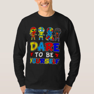 Camiseta Autismo Espectro Distúrbios Super-herói Quebra-cab