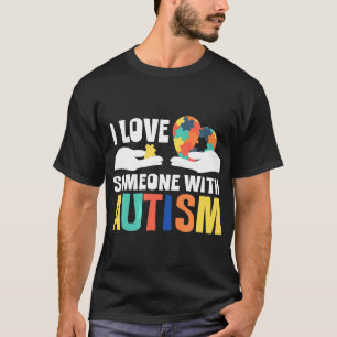 Camiseta Autismo-Eu Amo Alguém Com Autismo Causa Motivacion