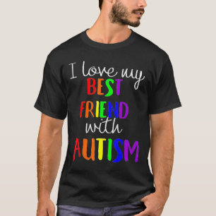 Camiseta Autismo - Eu Amo Meu Melhor Amigo Com Autismo Para