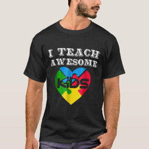 Camiseta Autismo-Eu Ensino Crianças Incríveis Presente de C