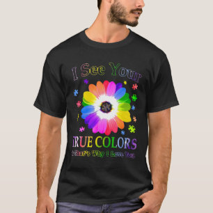 Camiseta Autismo - Eu Vejo Suas Verdadeiras Cores Conscient