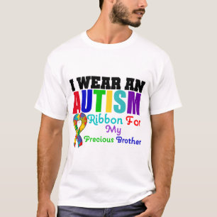 Camiseta Autismo eu visto a fita para meu irmão precioso