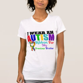 Camiseta Autismo eu visto a fita para meu irmão precioso