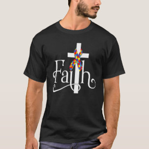 Camiseta Autismo Faith Cross Autismo Autismo Autismo Awaren