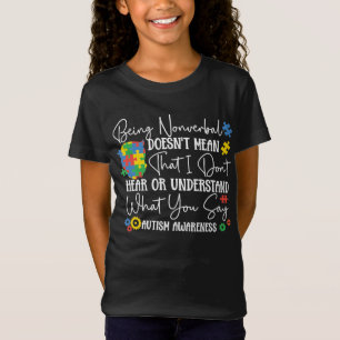 Camiseta Autismo Filho Filha Filha Não-verbal não signifi