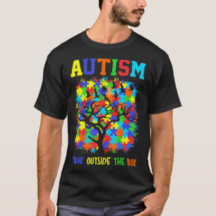 Camiseta Autismo-Fita de Conscientização do Autismo s Pense
