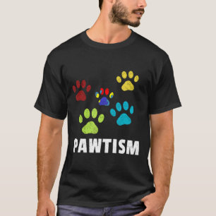 Camiseta Autismo-Fofa Cachorro de Autismo Pata Divertida A