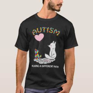 Camiseta Autismo Fox Caminhando Por Um Caminho Diferente -