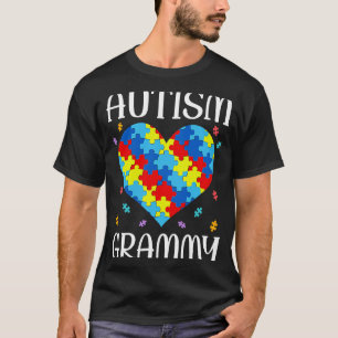 Camiseta Autismo Grammy Família Correspondente Coração Cons