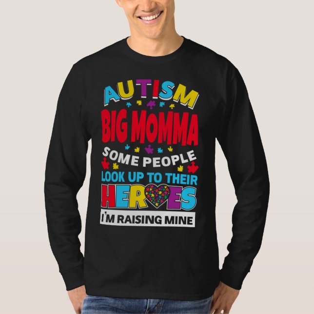 Camiseta Autismo Grande Pessoas Mamãe Olham Para Sua Risina (Frente)