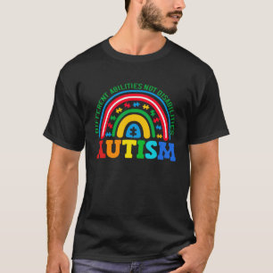 Camiseta Autismo Habilidades diferentes não deficiências Au