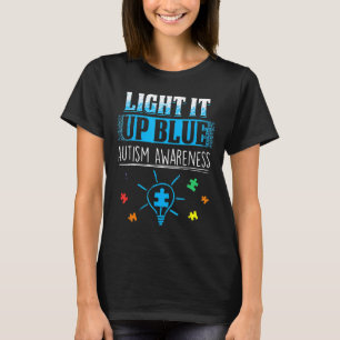 Camiseta Autismo - Ilumine de Azul Conscientização do Autis