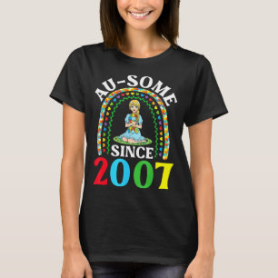 Camiseta Autismo Incrível Ausome Desde 2007 Feliz 19º Anive