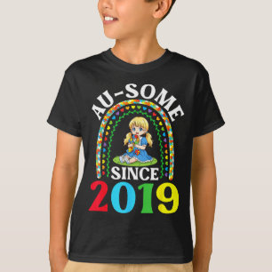 Camiseta Autismo Incrível Ausome Desde 2019 Conscientização