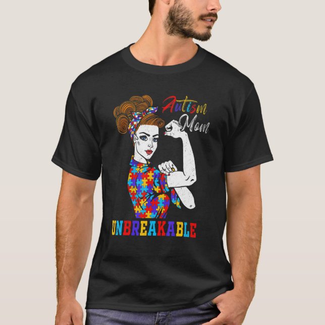 Camiseta Autismo inseparável Mãe Mensagem Autismo Autismo A (Frente)