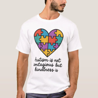 Camiseta Autismo Kindness Heart Quebra-cabeça Piece Design
