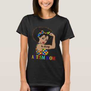 Camiseta Autismo Mãe Afro Mãe Negra Quebra-cabeça Piece Au