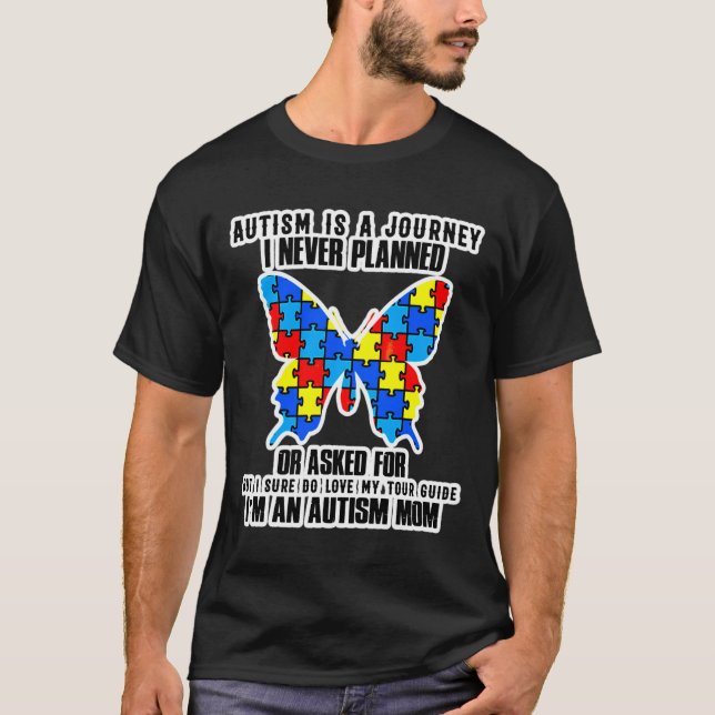 Camiseta Autismo Mãe Autismo É Um Neurodiver Autista De Jor (Frente)