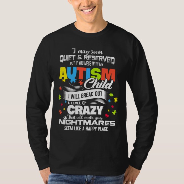 Camiseta Autismo Mãe Autismo Quebra-cabeça (Frente)