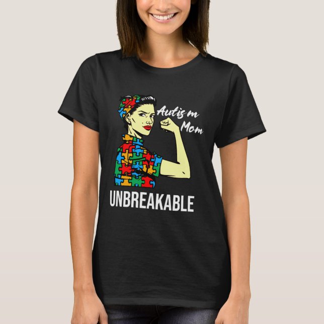 Camiseta Autismo Mãe Autismo Sensibilização Mãe Neurodiva A (Frente)