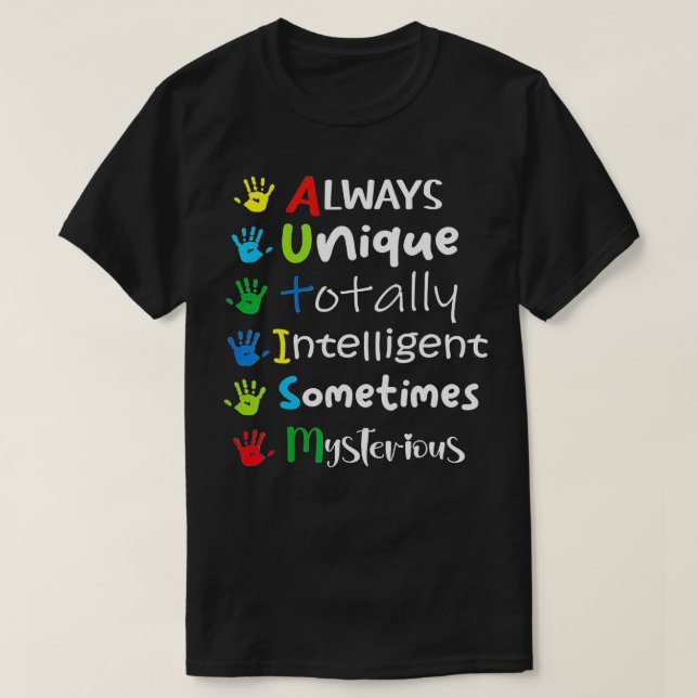 Camiseta Autismo Mãe Autismo Sensibilização Meninos Autista (Frente do Design)