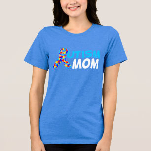 Camiseta Autismo Mãe Azul Fofo