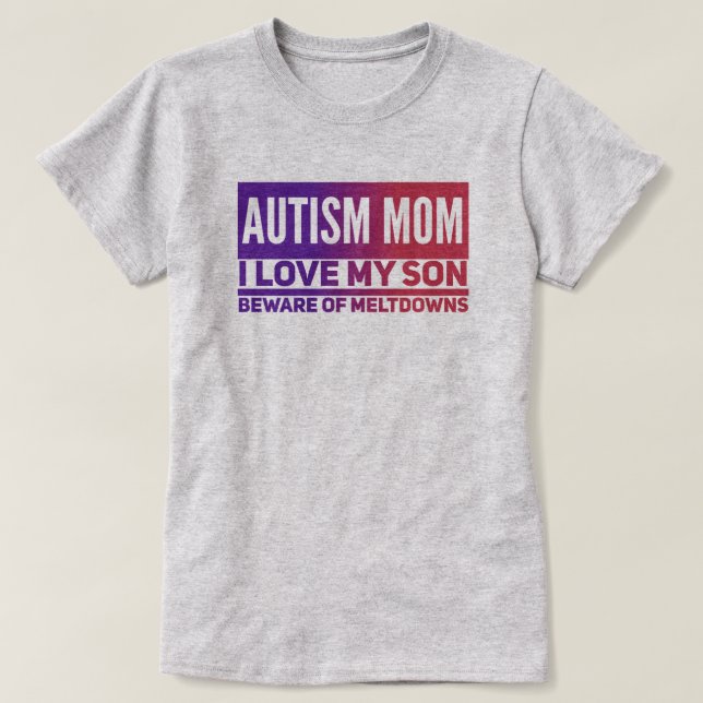 Camiseta Autismo Mãe - Camisa-T básica feminina (Frente do Design)