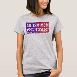 Camiseta Autismo Mãe - Camisa-T básica feminina