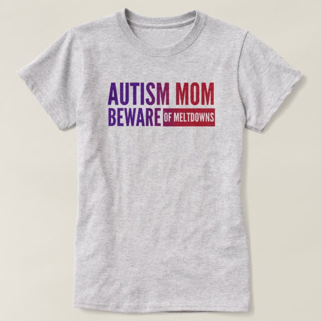 Camiseta Autismo Mãe - Camisa-T básica feminina (Frente do Design)