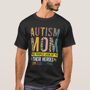 Camiseta Autismo Mãe Consciência da Vida Leopard Motheru201