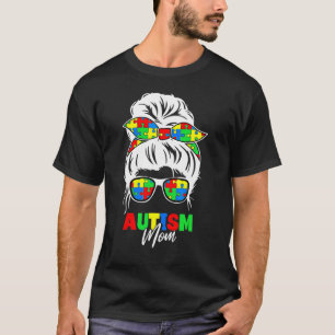 Camiseta Autismo Mãe Consciência da vida Mensagem Bun Quebr