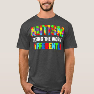 Camiseta Autismo Mãe Criança Vendo O Mundo Diferentemente A