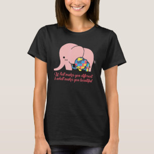 Camiseta Autismo Mãe Elefante Quebra-cabeça Color Ama Meu F