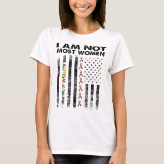 Camiseta autismo mãe eu não sou a maioria das mulheres