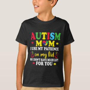 Camiseta Autismo Mãe Eu Uso Minha Paciência Na Guerra Do Au