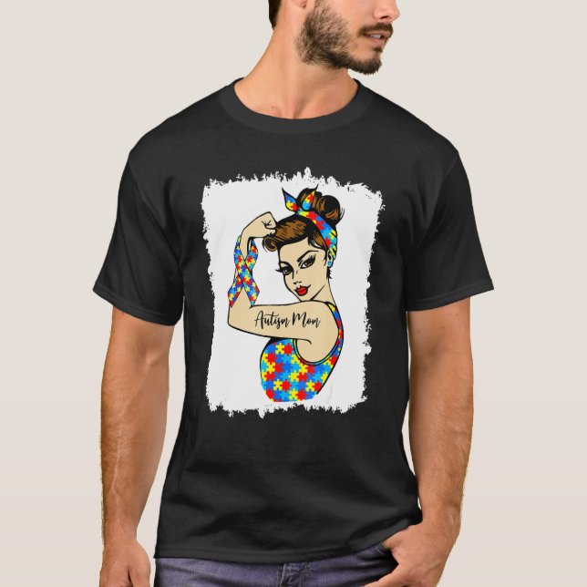 Camiseta Autismo Mãe Inseparável Rosie O Ribeira Forte Wo (Frente)