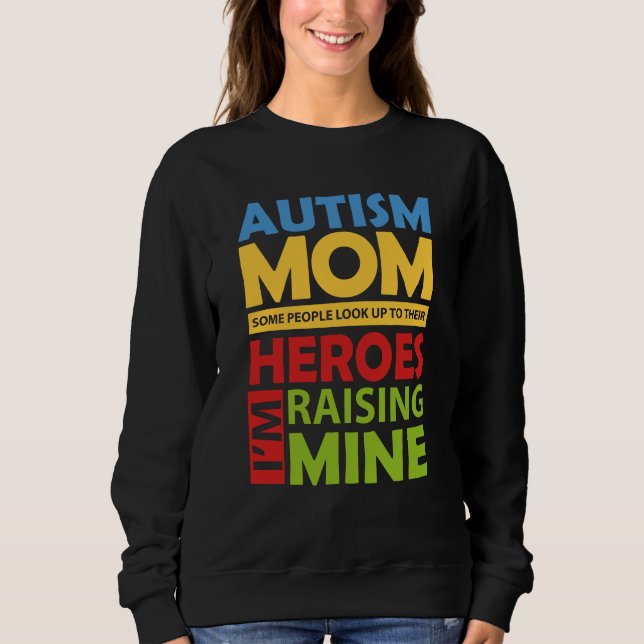 Camiseta Autismo Mãe Levantando Meu Herói (Frente)