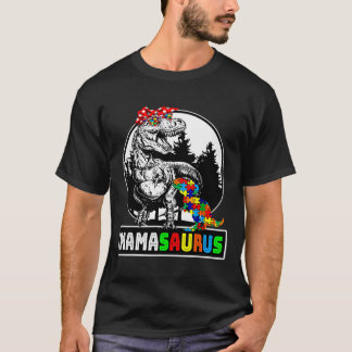 Camiseta Autismo Mãe Mamasaurus Autism Dino