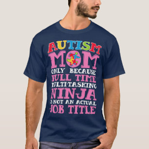 Camiseta Autismo Mãe para Homens Meninas Meninas Professora