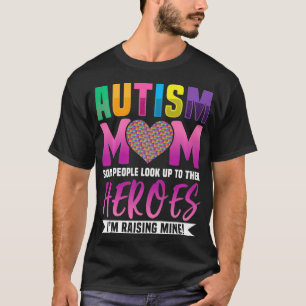 Camiseta Autismo Mãe Pessoas olha para seus heróis. Sou Rai